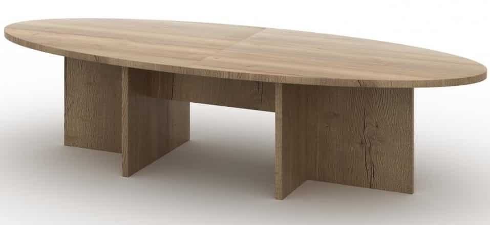 Ovale vergadertafel Chief 420x138cm in Halifax Eiken