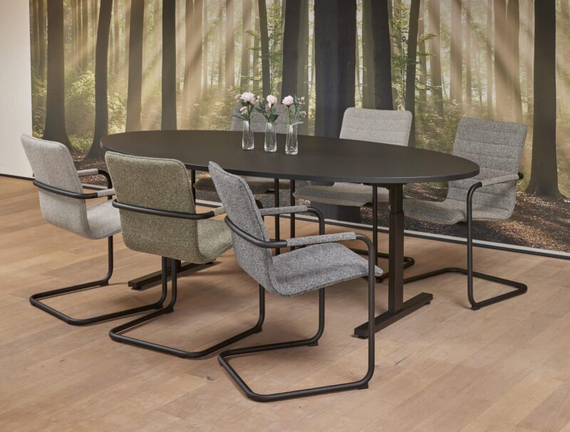 Vergadertafel Quick ellips 220x110cm