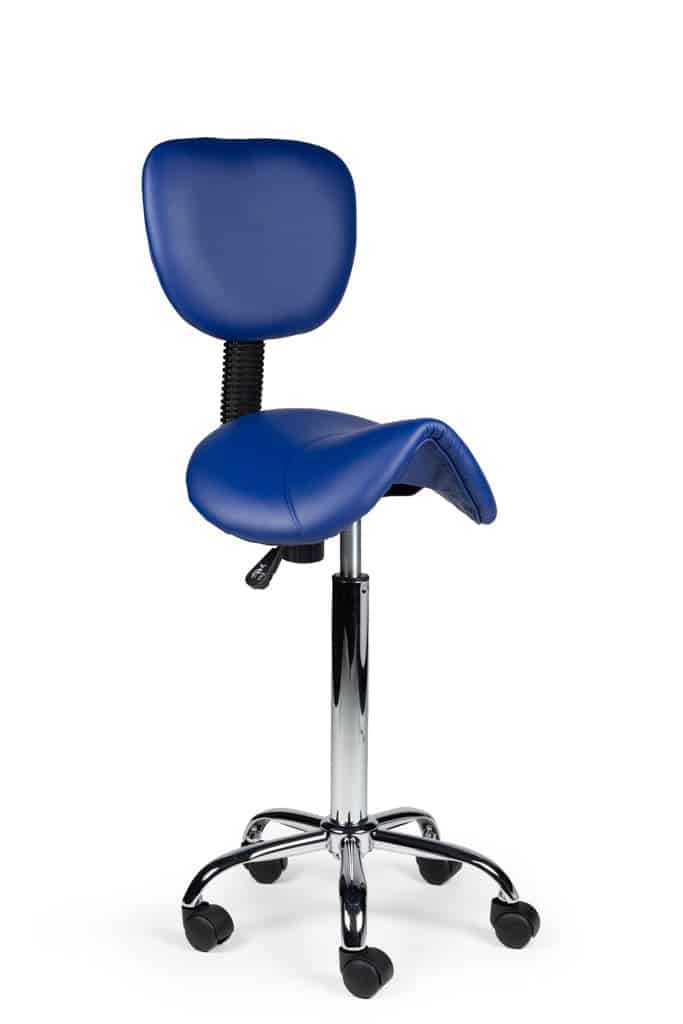 Zadelkruk met rugleuning hoog Blauw zonder voetring