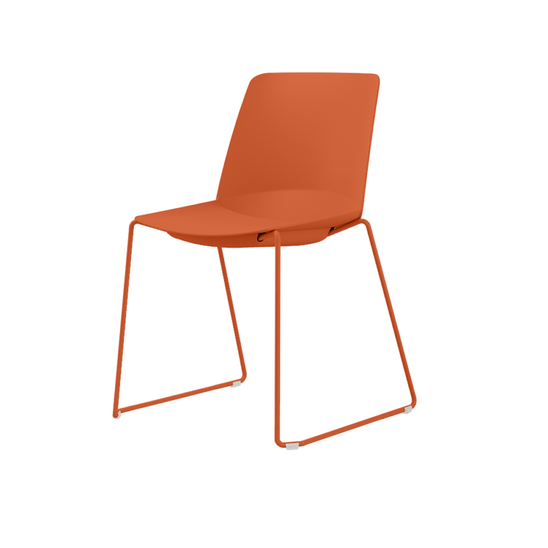 Conferentiestoel Vigo rood frame, rood kuip